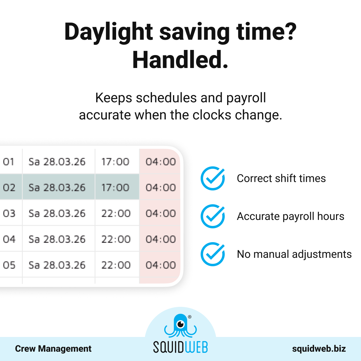 Daylioght saving time - V01